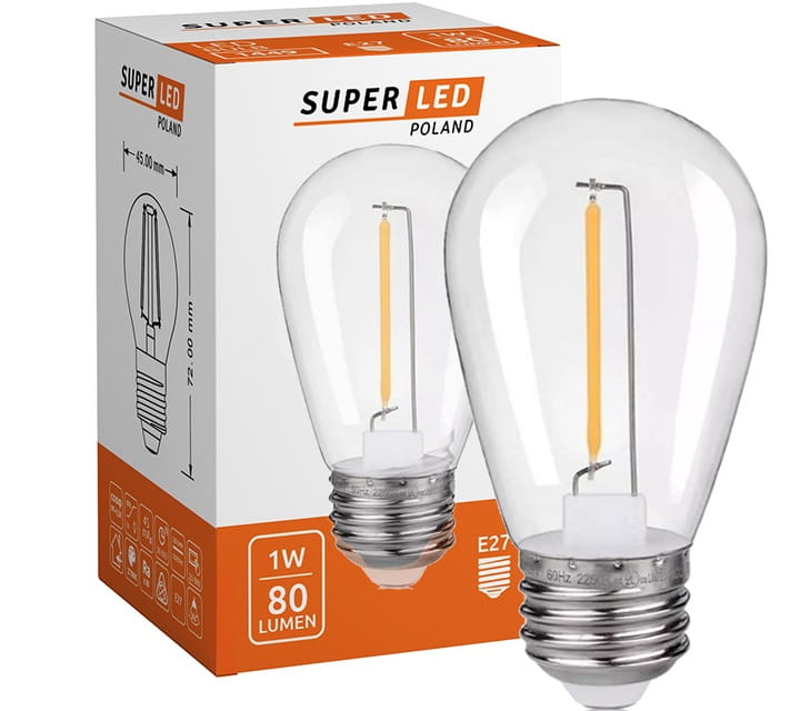 Girlanda ogrodowa  5m + 5x żarówka LED E27 zwis