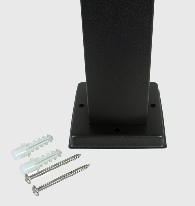 Lampa stojąca słupek PRIMI M kwadratowy 45cm czarny+ PIR