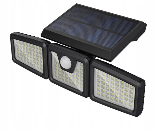 Lampa solarna LED Mocna 800lm = 80W Halogen z czujnikiem ruchu i zmierzchu