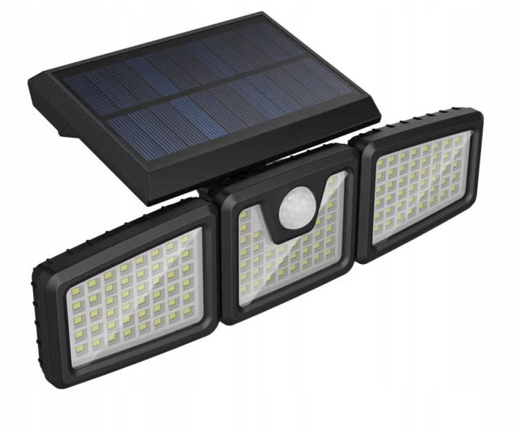 Lampa solarna LED Mocna 800lm = 80W Halogen z czujnikiem ruchu i zmierzchu