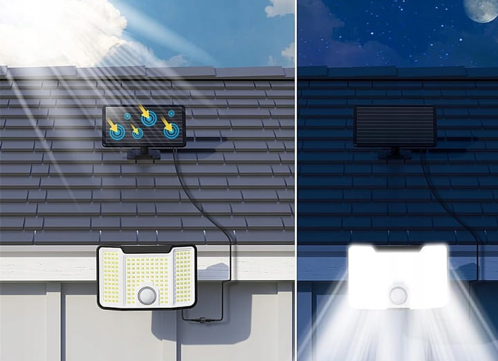 Lampa solarna LED Halogen z czujnikiem ruchu i zmierzchu