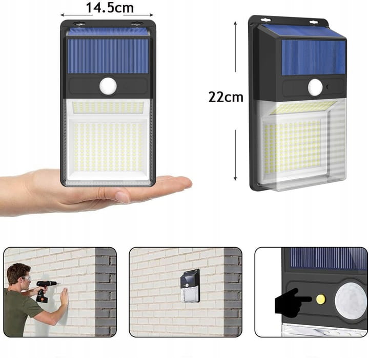 Lampa solarna LED uliczna z czujnikiem ruchu i zmierzchu SuperLED
