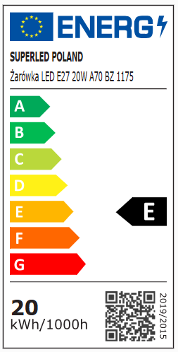 Żarówka LED E27 20W kulka biała zimna