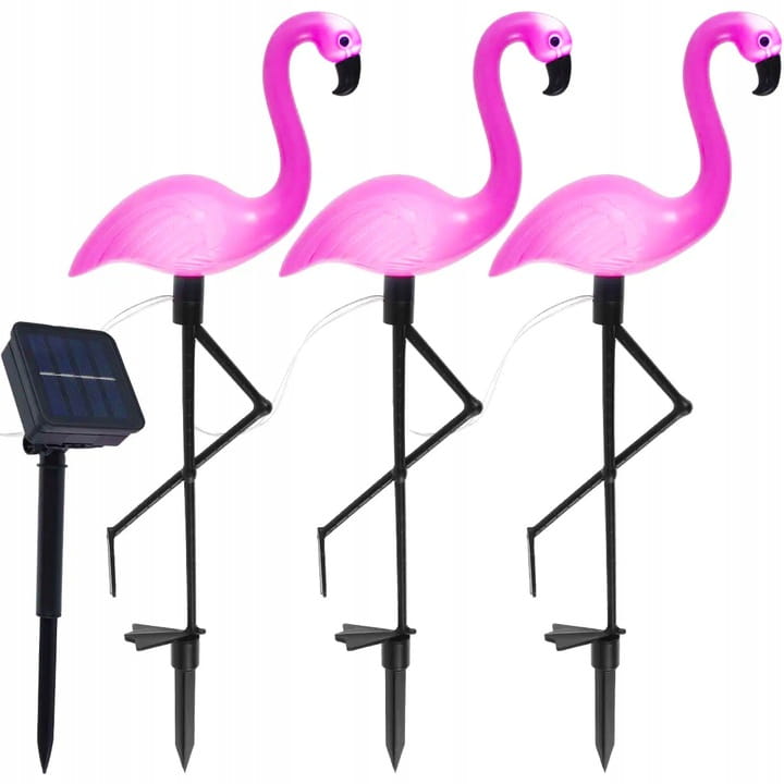 3x Lampa Ogrodowa LED SOLARNA Wbijana FLAMINGI Zewnętrzna SuperLED