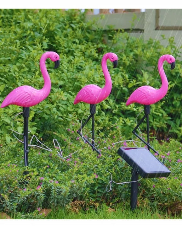 3x Lampa Ogrodowa LED SOLARNA Wbijana FLAMINGI Zewnętrzna SuperLED
