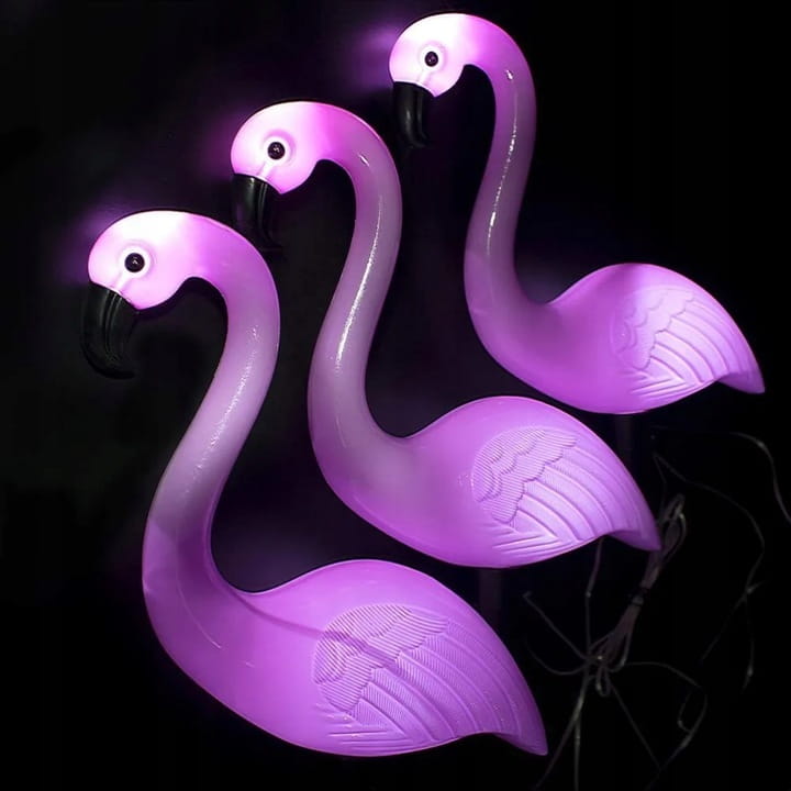 3x Lampa Ogrodowa LED SOLARNA Wbijana FLAMINGI Zewnętrzna SuperLED