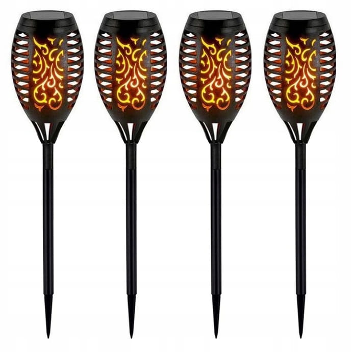 4x Lampa solarna LED FLAMI XL pochodnia