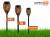 4x Lampa solarna LED FLAMI XL pochodnia