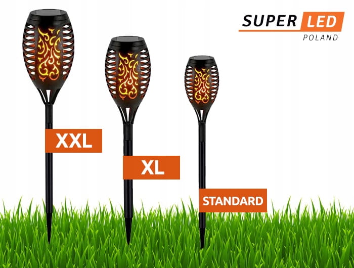 4x Lampa solarna LED FLAMI XL pochodnia