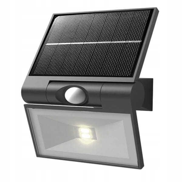 Lampa solarna LED Mocna 400 lm = 40W Halogen z czujnikiem ruchu i zmierzchu