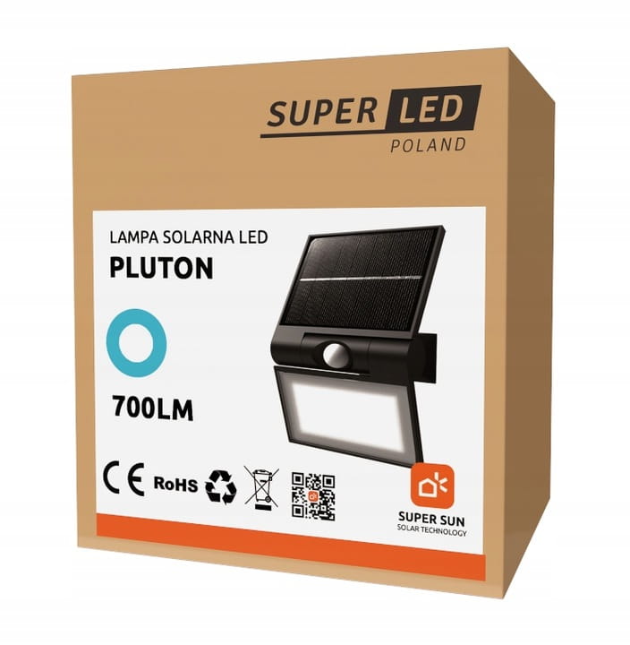 Lampa solarna LED Mocna 400 lm = 40W Halogen z czujnikiem ruchu i zmierzchu