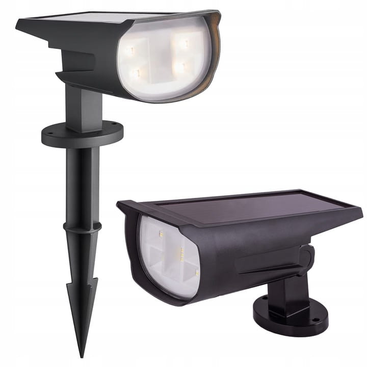Lampa solarna LED 2w1 Reflektor wbijany + Kinkiet ogrodowy SuperLED