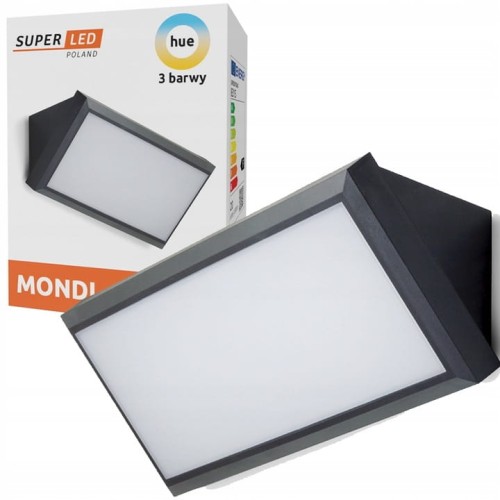 Kinkiet ogrodowy LED 20W Lampa elewacyjna 3 barwy do wyboru 2700-6500K Hue