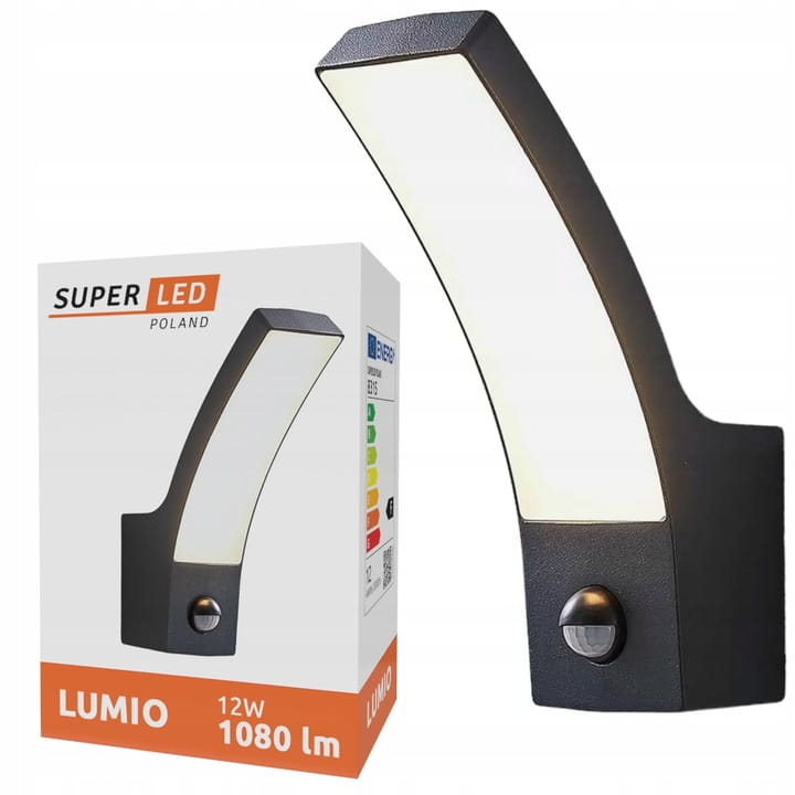 Kinkiet ogrodowy LED 12W 1080 lm Lampa elewacyjna 4000K z czujnik ruchu