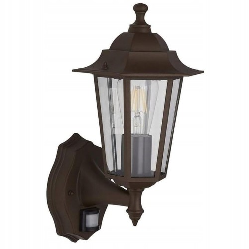 Lampa ogrodowa zewnętrzna kinkiet latarnia E27 IP44 z czujnikiem ruchu