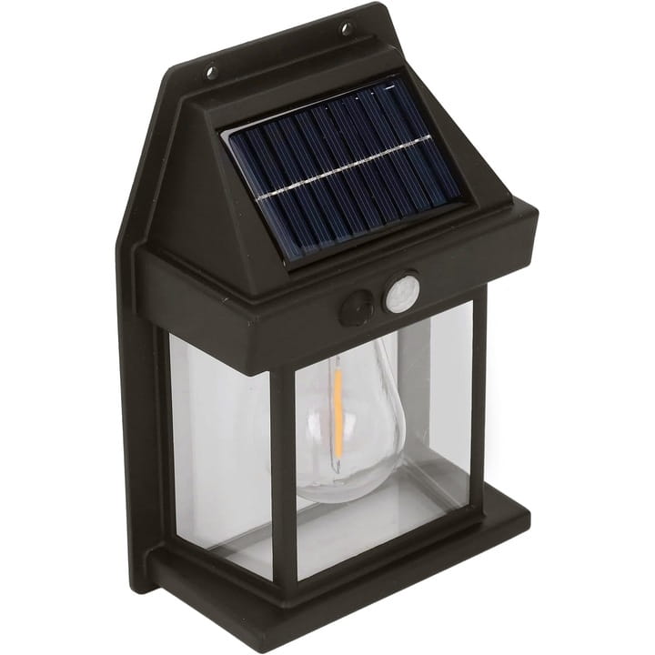 Lampa solarna LED elewacyjna kinkiet z czujnik ruchu i zmierzchu + żarówka