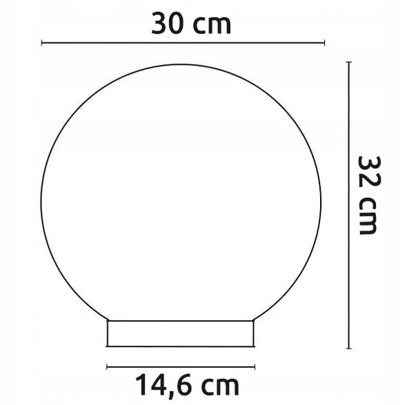 Kula ogrodowa LED 230V SuperLED Balli 30 cm