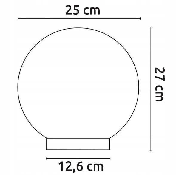 Kula ogrodowa LED 230V SuperLED Balli 25 cm
