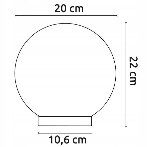 Kula ogrodowa LED 230V SuperLED Balli 20 cm