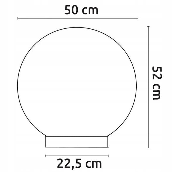 Kula ogrodowa LED 230V SuperLED Balli 50 cm XXL