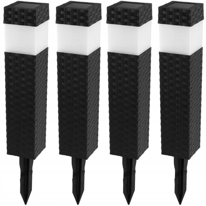 4x Lampa solarna LED rattanowa ogrodowa wbijana słupek TECHNORATTAN