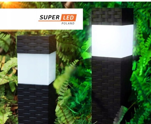 4x Lampa solarna LED rattanowa ogrodowa wbijana słupek TECHNORATTAN