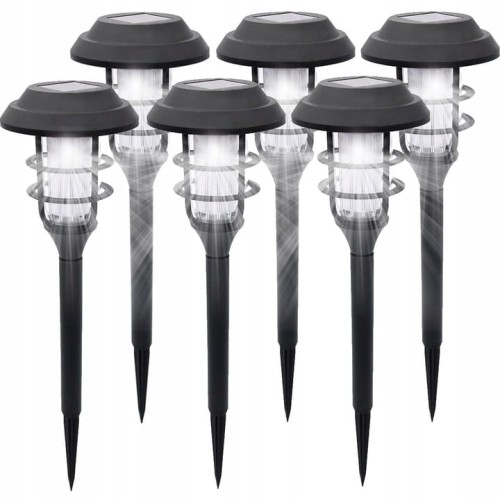 6x Lampa solarna LED Latarnia ogrodowa wbijana słupek latarenka Premium