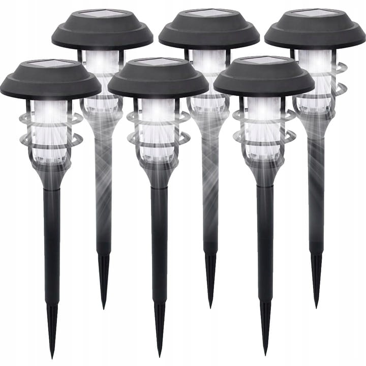 6x Lampa solarna LED Latarnia ogrodowa wbijana słupek latarenka Premium