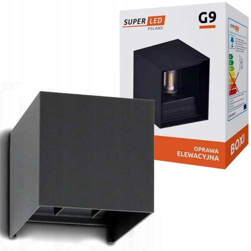 Lampa elewacyjna LED kinkiet ogrodowy 1xG9 SuperLED IP44 czarny