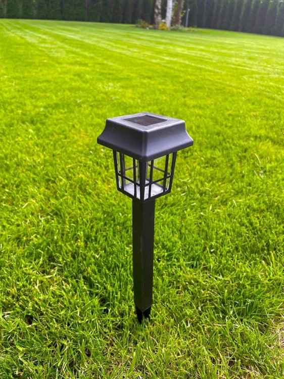6x Lampa solarna LED Latarnia ogrodowa wbijana słupek latarenka