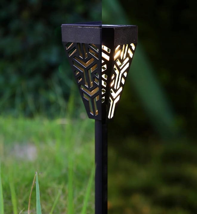 6x Lampa solarna LED Latarnia ogrodowa wbijana słupek latarenka ażurowa