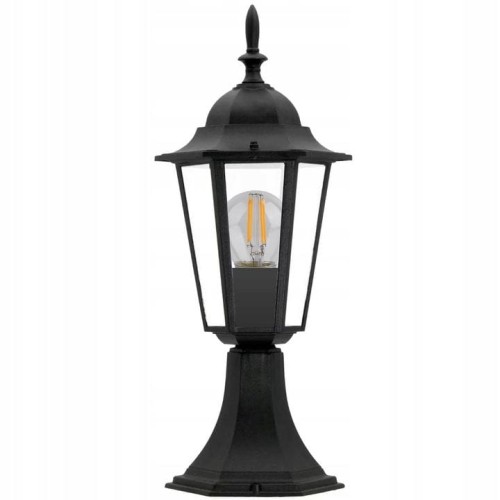 Lampa Ogrodowa stojąca słupek ogrodowy 40 cm E27 Retro Latarnia