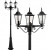 Lampa ogrodowa stojąca Słupek Latarnia 3x E27 LED 200 cm Retro