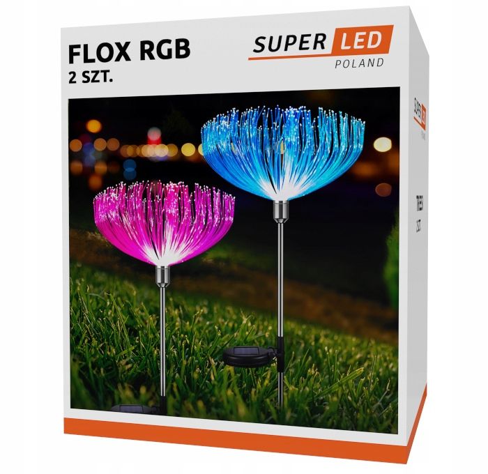 2x Lampa Solarna DRZEWKO LED RGB DMUCHAWIEC FAJERWERKI SuperLED