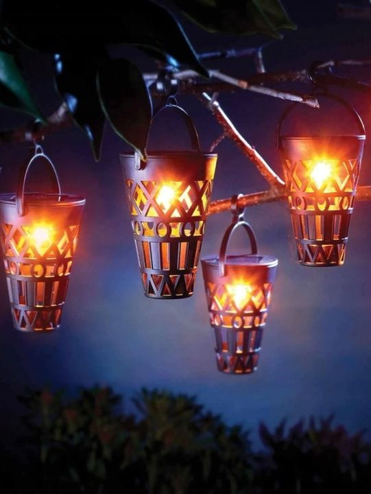 6x Lampa solarna LED ogrodowa wbijana ażurowa