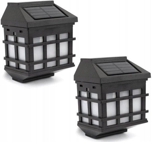 2x Lampa solarna LED elewacyjna kinkiet z czujnik ruchu i zmierzchu
