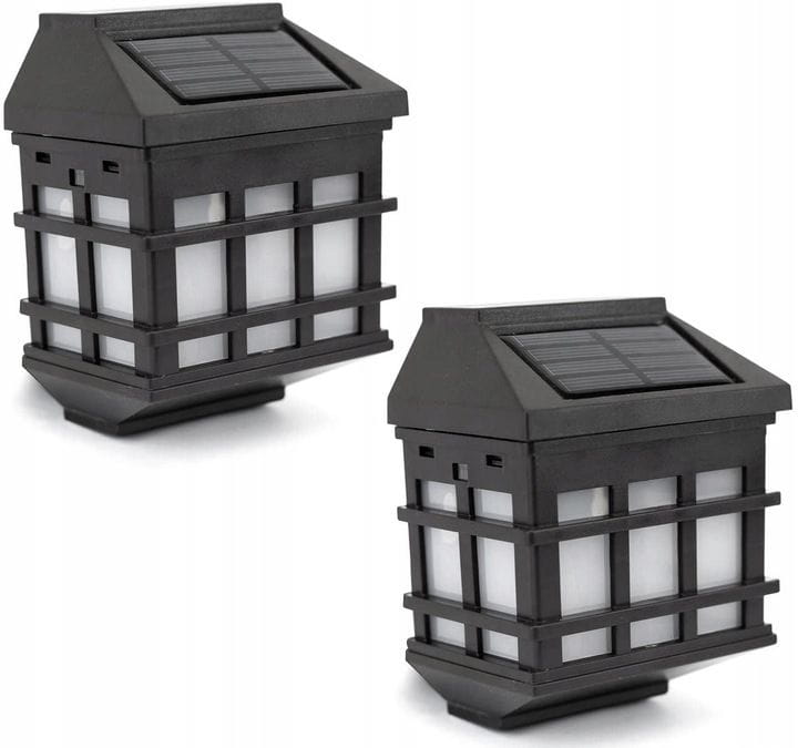 2x Lampa solarna LED elewacyjna kinkiet z czujnik ruchu i zmierzchu