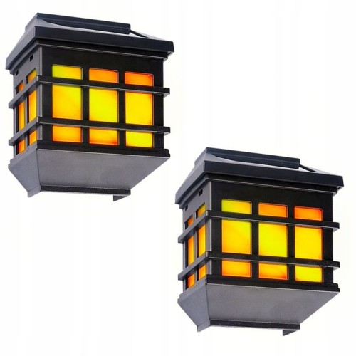 2x Lampa solarna LED elewacyjna kinkiet z czujnik ruchu i zmierzchu