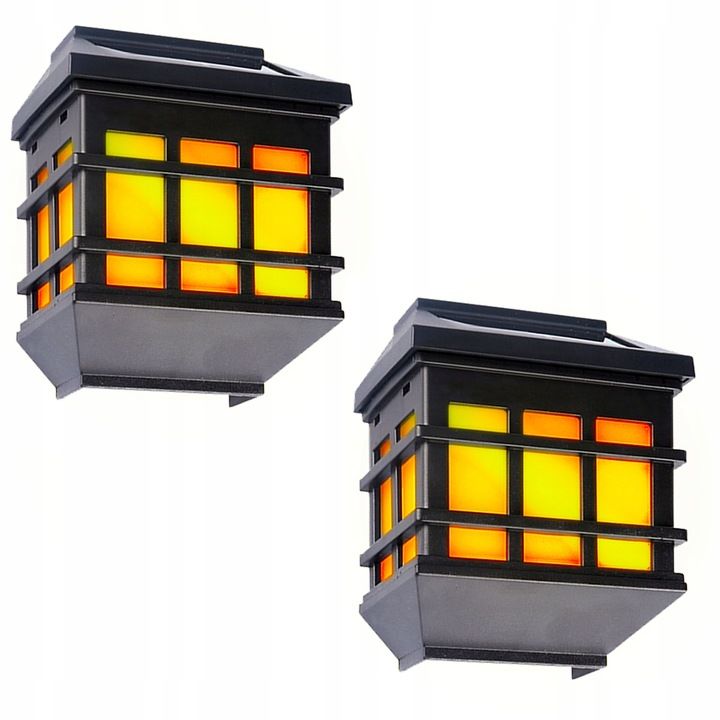 2x Lampa solarna LED elewacyjna kinkiet z czujnik ruchu i zmierzchu