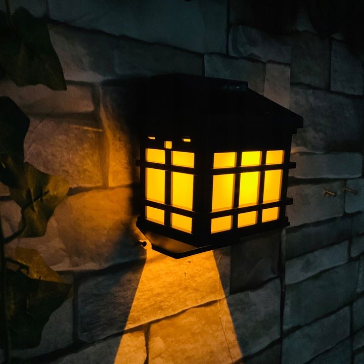 2x Lampa solarna LED elewacyjna kinkiet z czujnik ruchu i zmierzchu