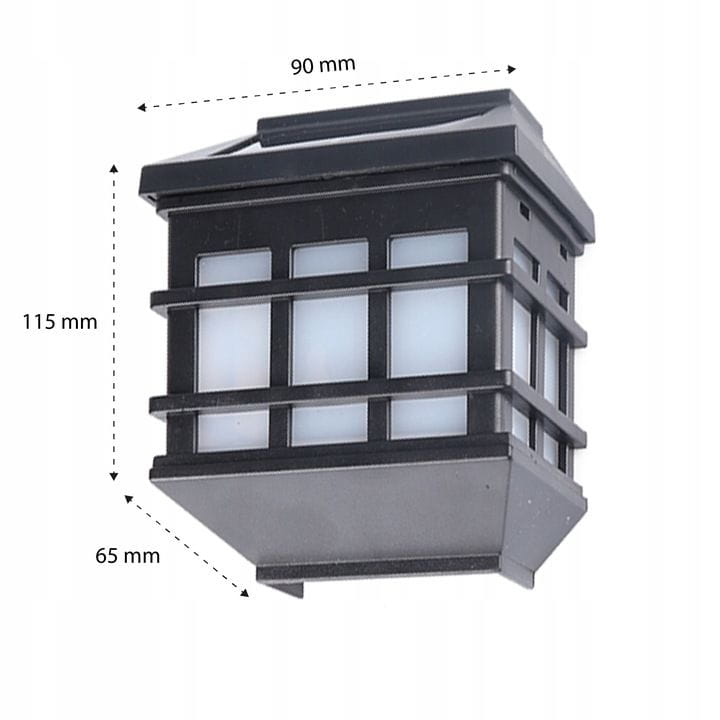 2x Lampa solarna LED elewacyjna kinkiet z czujnik ruchu i zmierzchu