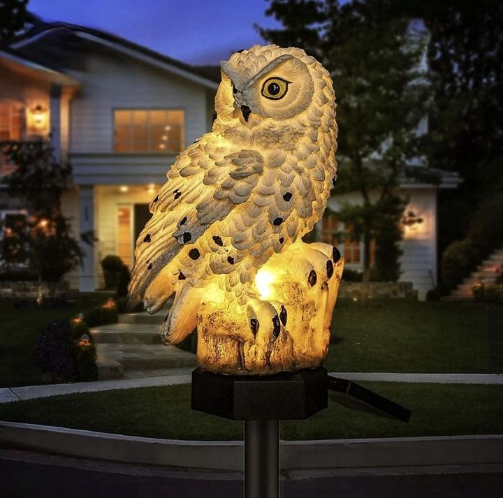 Lampa ogrodowa solarna LED Sowa z czujnik zmierzchu SuperLED