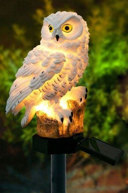 Lampa ogrodowa solarna LED Sowa z czujnik zmierzchu SuperLED