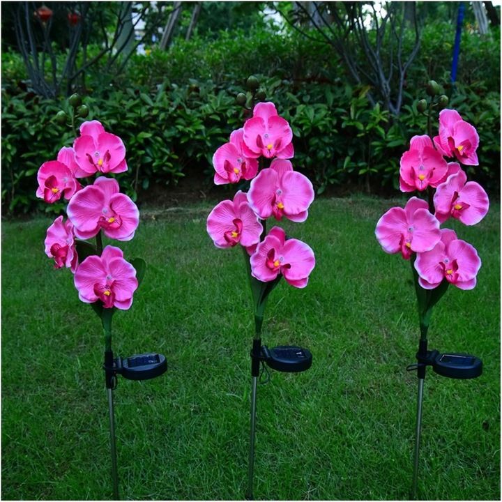 Lampa solarna LED ogrodowa KWIAT STORYCZK ORCHIDEA wbijana SuperLED