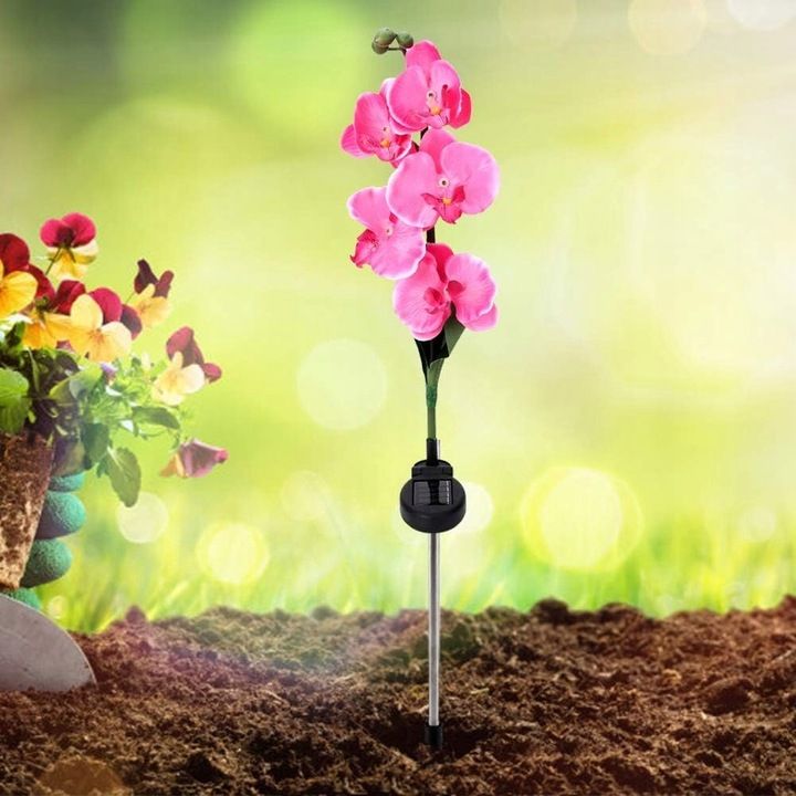 Lampa solarna LED ogrodowa KWIAT STORYCZK ORCHIDEA wbijana SuperLED