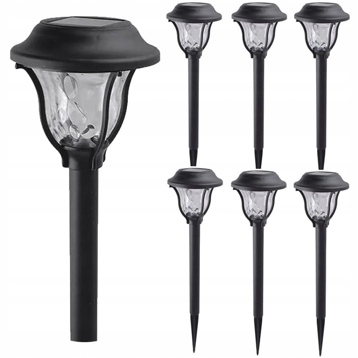 Lampa solarna LED Latarnia ogrodowa wbijana słupek latarenka