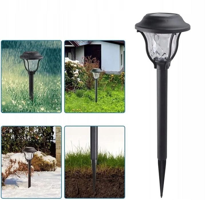 Lampa solarna LED Latarnia ogrodowa wbijana słupek latarenka