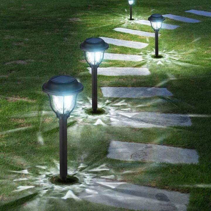 Lampa solarna LED Latarnia ogrodowa wbijana słupek latarenka