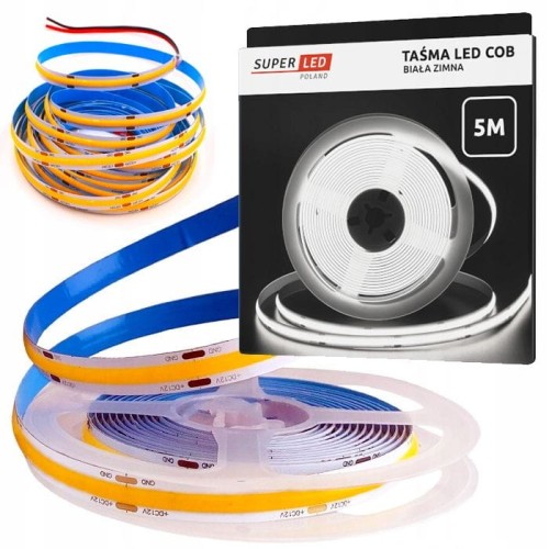 Taśma LED COB 12V Neon Linia 1600 diod 5 metrów 6000K SuperLED