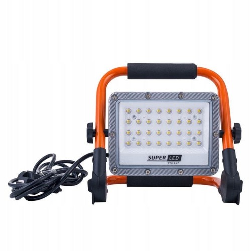 Halogen LED Budowlany 50W 5500lm + Uchwyt z wtyczką